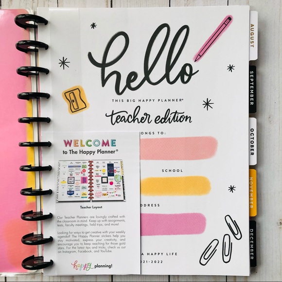 Love of Learning Big 12 Month Teacher Planner - Picture 4 of 16